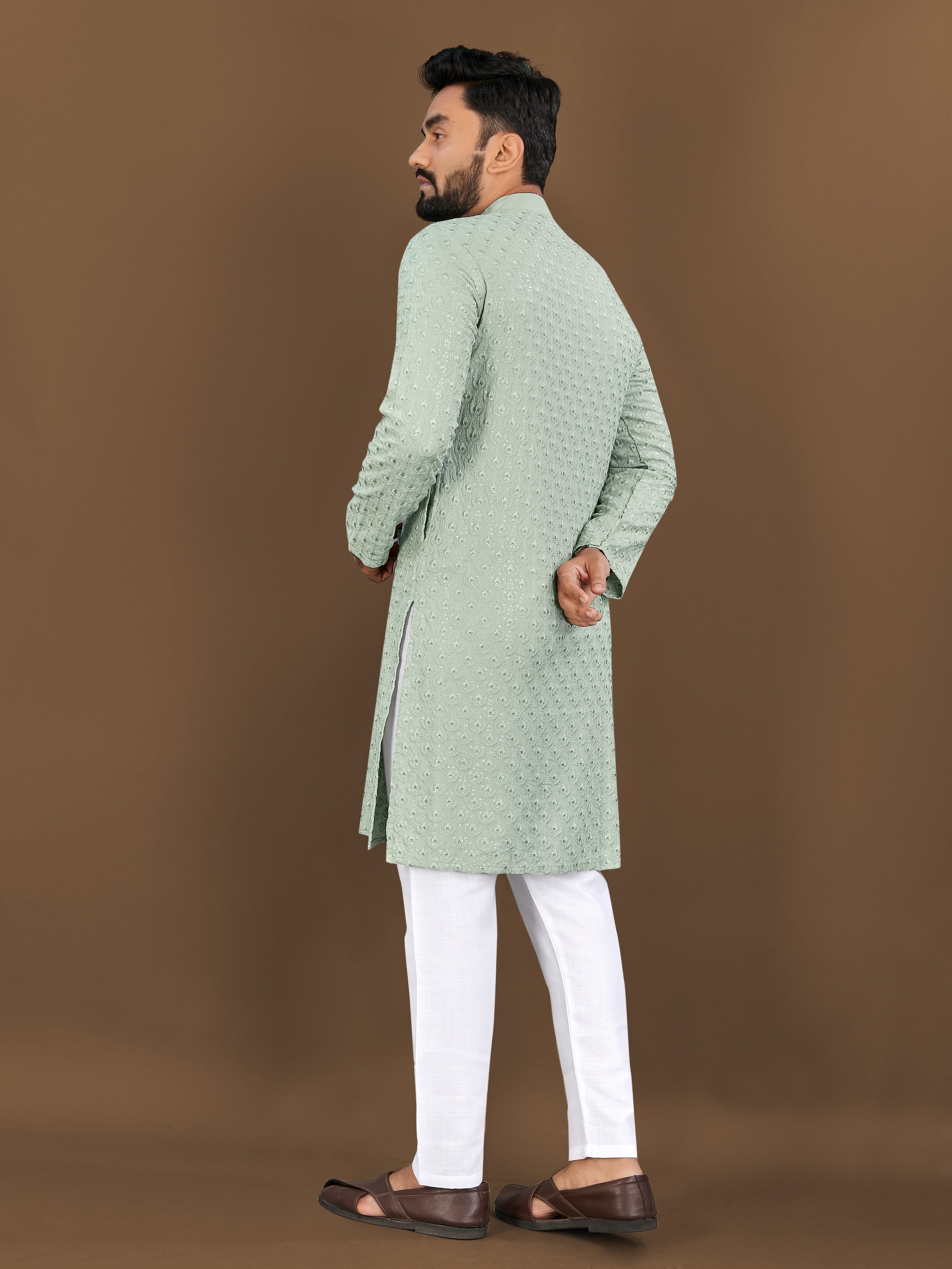 Men’s Lotus Rayon Kurta Pista