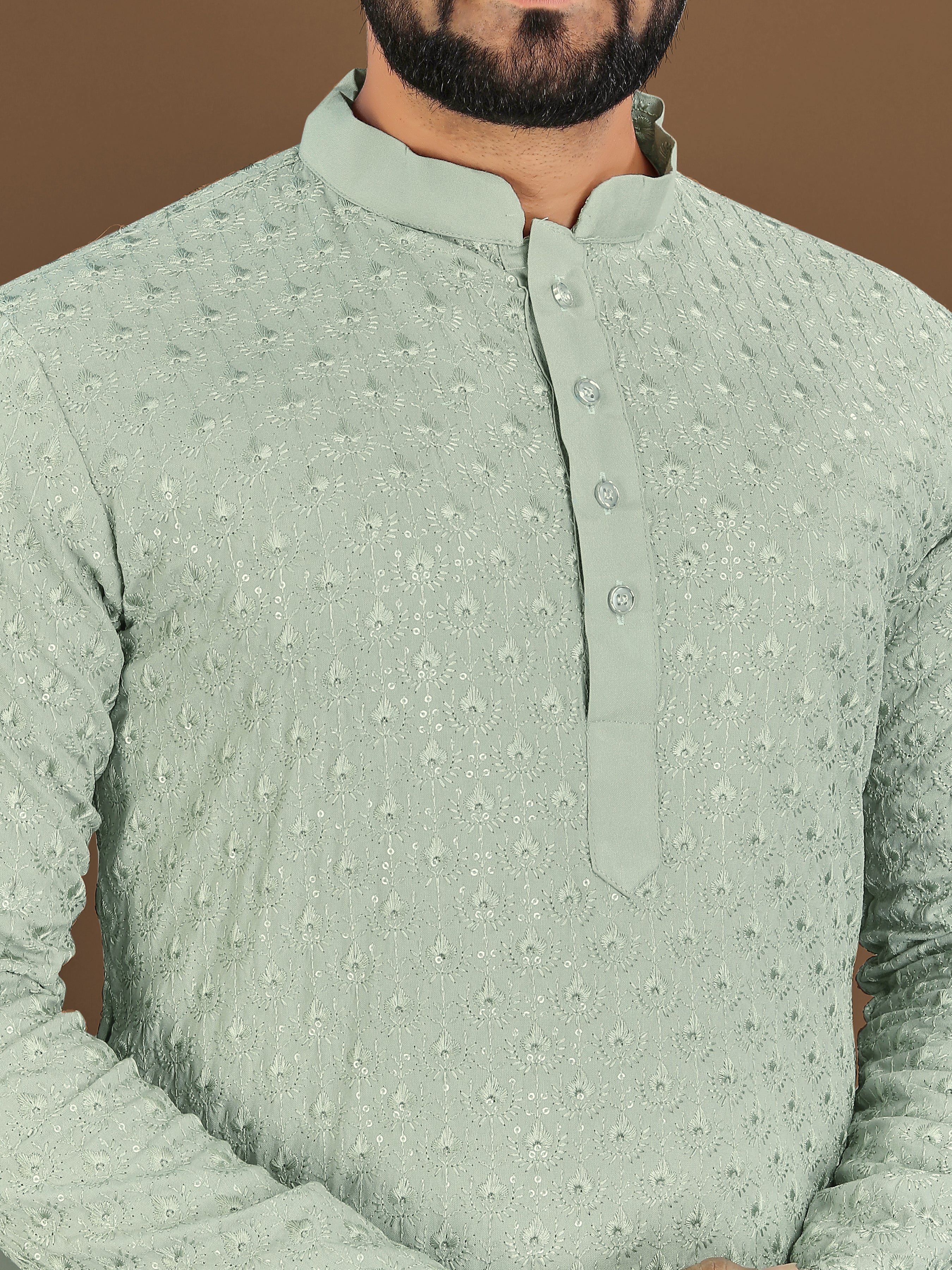 Men’s Lotus Rayon Kurta Pista