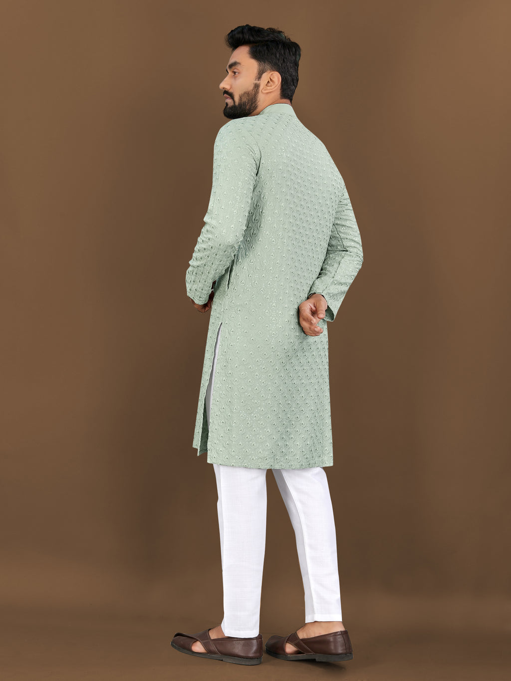 Men’s Lotus Rayon Kurta Pista