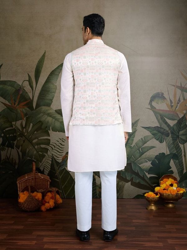 Royal Charm Viscose Silk Pastel Mint Kurta Koti Set