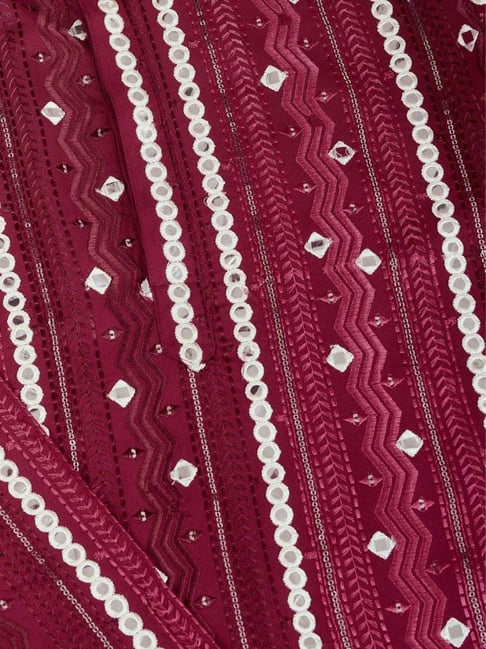 Men's Majestic Charm Silk Cotton Marun Kurta
