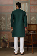 Men's Traditional Designer Green Kurta